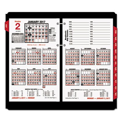 Burkhart's Day Counter Desk Calendar Refill, 4 1/2 x 7 3/8, White, 2017 AAGE71250