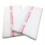 Busboy Guard Antimicrobial Towels, White/Red, 12 x 24, 1/4 Fold, 150/Carton CSD35050