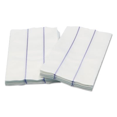 Busboy Linen Replacement Towels, White/Blue, 13 x 24, 1/4 Fold, 72/Carton CSD39200