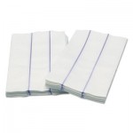 Busboy Linen Replacement Towels, White/Blue, 13 x 24, 1/4 Fold, 72/Carton CSD39200