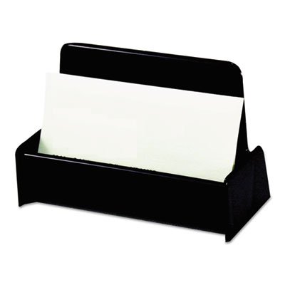 UNV08109 Business Card Holder, Capacity 50 3 1/2 x 2 Cards, Black UNV08109