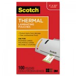 Scotch Business Card Size Thermal Laminating Pouches, 5 mil, 3 3/4 x 2 3/8, 100/Pack MMMTP5851100