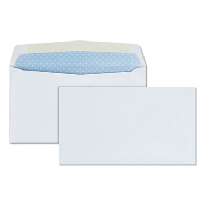 Quality Park QUA10412 Business Envelope, #6 3/4, Commercial Flap, Gummed Closure, 3.63 x 6.5, White, 500/Box