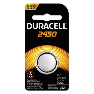 Button Cell Lithium Battery, #2450, 36/Carton DURDL2450BPK