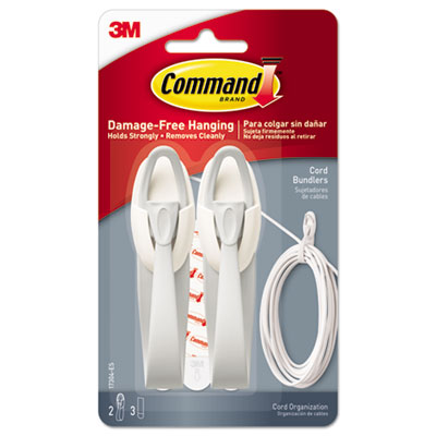 Command Cable Bundler, White, 2/Pack MMM17304ES