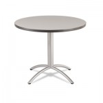 Iceberg CafAWorks Table, 36 dia x 30h, Gray/Silver ICE65621