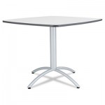 Iceberg CafAWorks Table, 36w x 36d x 30h, Gray/Silver ICE65617