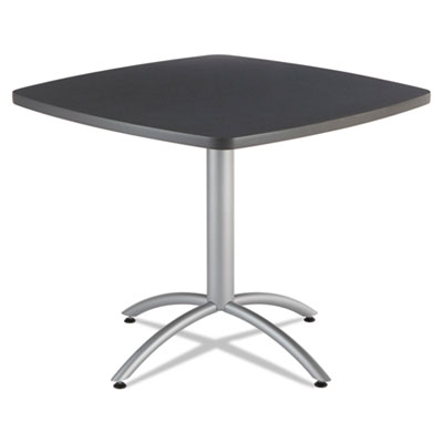 Iceberg CafAWorks Table, 36w x 36d x 30h, Graphite Granite/Silver ICE65618