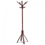 Alba Cafe Wood Coat Stand, Ten Peg/Five Hook, 21 2/3 x 21 2/3 x 69 1/3