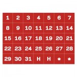 MasterVision Calendar Magnetic Tape, Calendar Dates, Red/White, 1" x 1" BVCFM1209