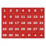 MasterVision Calendar Magnetic Tape, Calendar Dates, Red/White, 1" x 1" BVCFM1209