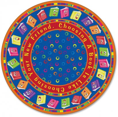 Calm Circle Time Books Round Rug FE33870A