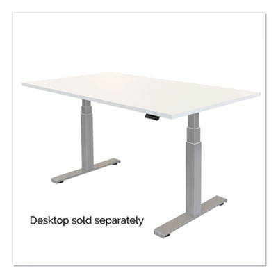 Fellowes Cambio Height Adjustable Desk Base, 72" x 30" x 24.75" to 50.25", Silver FEL9682001