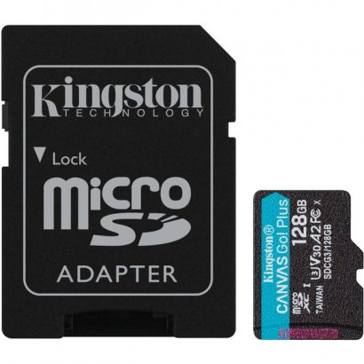 Kingston Canvas Go! Plus microSD Memory Card SDCG3/128GB