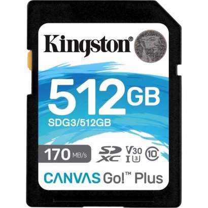 Kingston Canvas Go! Plus SD Memory Card SDG3/512GB