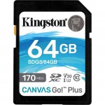Kingston Canvas Go! Plus SD Memory Card SDG3/64GB