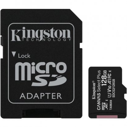 Kingston Canvas Select Plus microSD Card With Android A1 Performance Class SDCS2/128GB