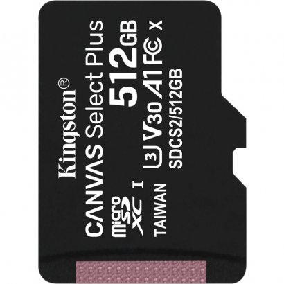 Kingston Canvas Select Plus microSD Card With Android A1 Performance Class SDCS2/512GBSP