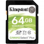 Kingston Canvas Select Plus SD Card For HD 1080p And 4K Video Cameras SDS2/64GB