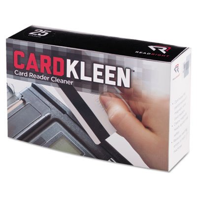 Read Right CardKleen Presaturated Magnetic Head Cleaning Cards, 2 1/2" x 5 1/4", 25/Box REARR1222