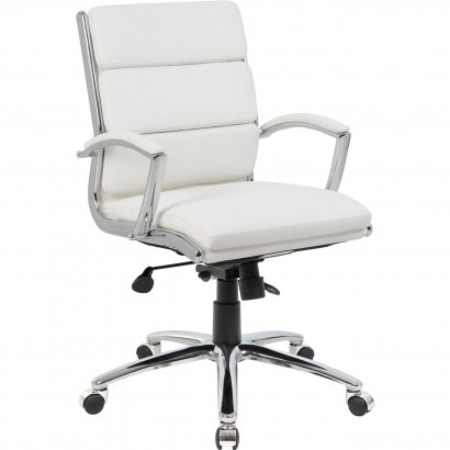 Boss CaressoftPlus Executive Mid-Back Chair B9476-WT