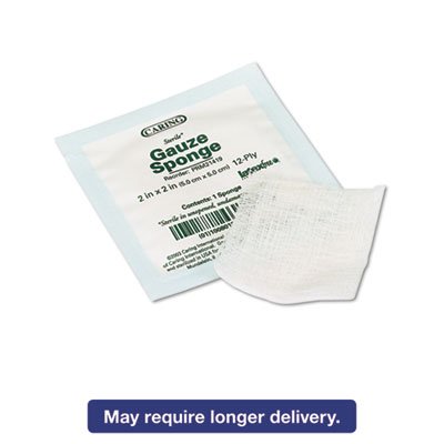 Caring Woven Gauze Sponges, 2 x 2, Sterile, 12-Ply, 2400/Carton MIIPRM21419