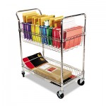 ALEMC343722CR Carry-all Cart/Mail Cart, Two-Shelf, 34-7/8w x 18d x 39-1/2h, Silver ALEMC3518SR