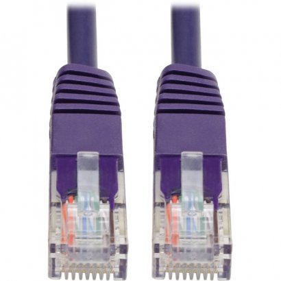 Tripp Lite Cat5e 350 MHz Molded UTP Patch Cable (RJ45 M/M), Purple, 6 ft N002-006-PU