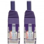 Tripp Lite Cat5e 350 MHz Molded UTP Patch Cable (RJ45 M/M), Purple, 6 ft N002-006-PU