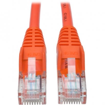 Tripp Lite Cat5e 350 MHz Snagless Molded UTP Patch Cable (RJ45 M/M), Orange, 14 ft N001-014-OR