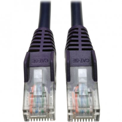 Tripp Lite Cat5e 350 MHz Snagless Molded UTP Patch Cable (RJ45 M/M), Purple, 25 ft N001-025-PU