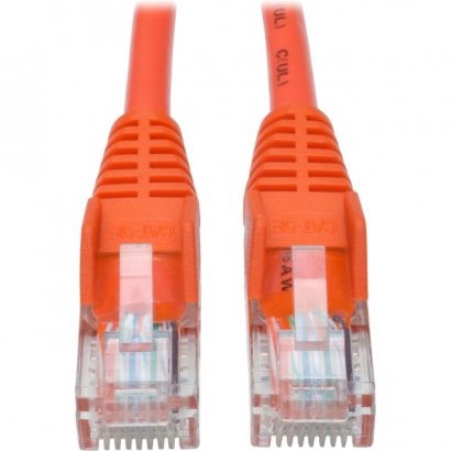 Tripp Lite Cat5e 350 MHz Snagless Molded UTP Patch Cable (RJ45 M/M), Orange, 25 ft N001-025-OR