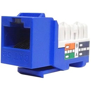 Weltron CAT5e Keystone Punchdown Jack - 8P8C 568A/B - Blue 44-678BL