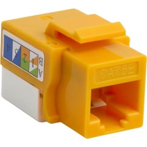 4XEM Cat5e RJ45 Keystone Jack UTP 110-Type (Yellow) 4XKJC5EYL