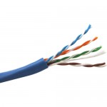Weltron CAT5e UTP 350 MHz Solid PVC CMR Cable - 1000 Feet T2404L5E-BL