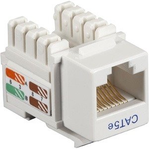 Black Box CAT5e Value Line Keystone Jack, White CAT5EJ-WH