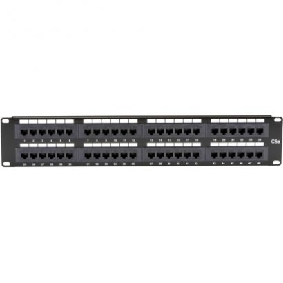 Black Box CAT5e Value Line Patch Panel, 48-Port, 2U JPM5E48A