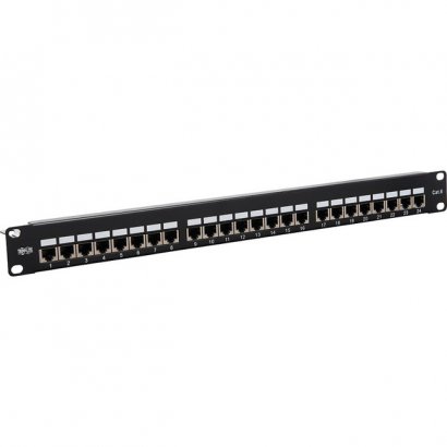 Tripp Lite Cat6 24-Port Patch Panel, 1U N252-024-SH-K