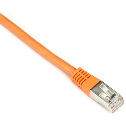 Black Box Cat6 250-MHz Shielded, Stranded Cable SSTP (PIMF), PVC, Orange, 3-ft. (0.9-m) EVNSL0272OR-0003