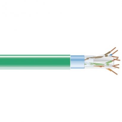 Black Box CAT6 400-MHz Shielded Solid Bulk Cable (F/UTP), PVC, 1000-ft. (304.8-m), Green EVNSL0607A-1000