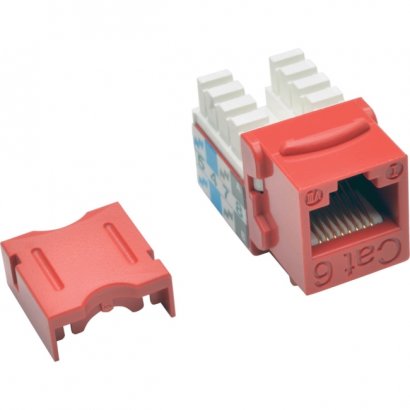Cat6/Cat5e 110 Style Punch Down Keystone Jack - Red, 25-Pack N238-025-RD