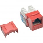 Cat6/Cat5e 110 Style Punch Down Keystone Jack - Red, 25-Pack N238-025-RD