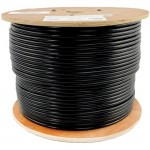 Tripp Lite Cat6 Gigabit Bulk Solid-Core Plenum-Rated PVC Cable, Black, 1000 ft N224-01K-BK