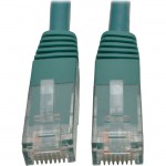 Tripp Lite Cat6 Gigabit Molded Patch Cable (RJ45 M/M), Green, 2 ft N200-002-GN