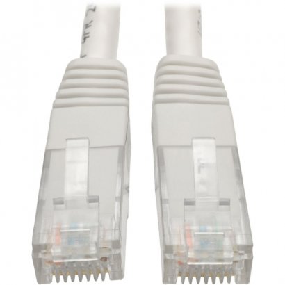 Tripp Lite Cat6 Gigabit Molded Patch Cable (RJ45 M/M), White, 2 ft N200-002-WH