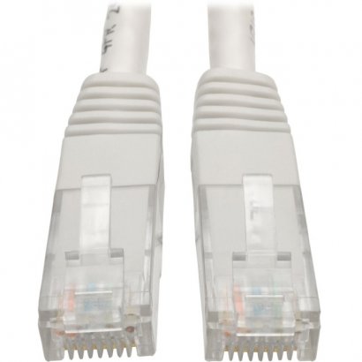 Tripp Lite Cat6 Gigabit Molded Patch Cable (RJ45 M/M), White, 10 ft N200-010-WH