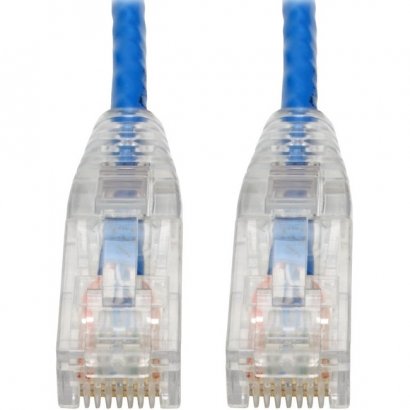 Tripp Lite Cat6 Gigabit Snagless Molded Slim UTP Patch Cable (RJ45 M/M), Blue, 6 in N201-S6N-BL