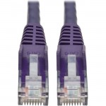 Tripp Lite Cat6 Gigabit Snagless Molded UTP Patch Cable (RJ45 M/M), Purple, 2 ft N201-002-PU