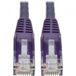 Tripp Lite Cat6 Gigabit Snagless Molded UTP Patch Cable (RJ45 M/M), Purple, 1 ft N201-001-PU