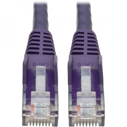 Tripp Lite Cat6 Gigabit Snagless Molded UTP Patch Cable (RJ45 M/M), Purple, 15 ft N201-015-PU